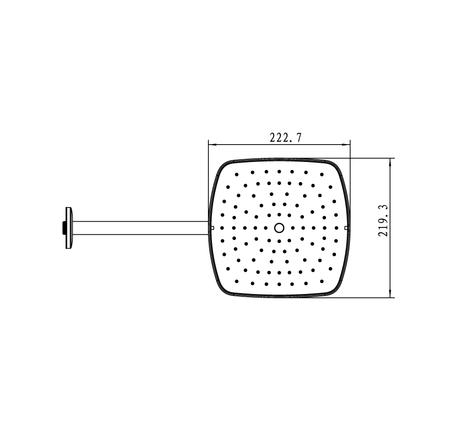 Sen đầu gắn tường Airsense 219S Hafele 485.60.616